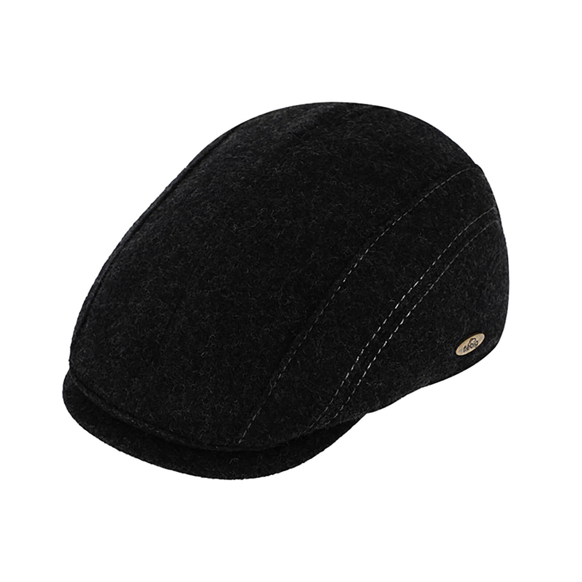 Fiebig Flatcap Wollmix melange mit Ohrenklappen Anthrazit