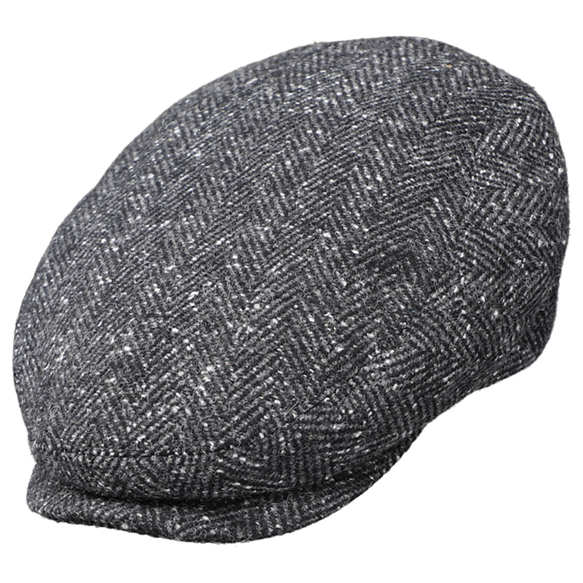 Fiebig Flatcap Wollmix herringbone Anthrazit