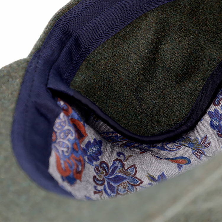 Fiebig Baseballcap Wollmix uni mit Ohrenklappen Oliv – Innenansicht