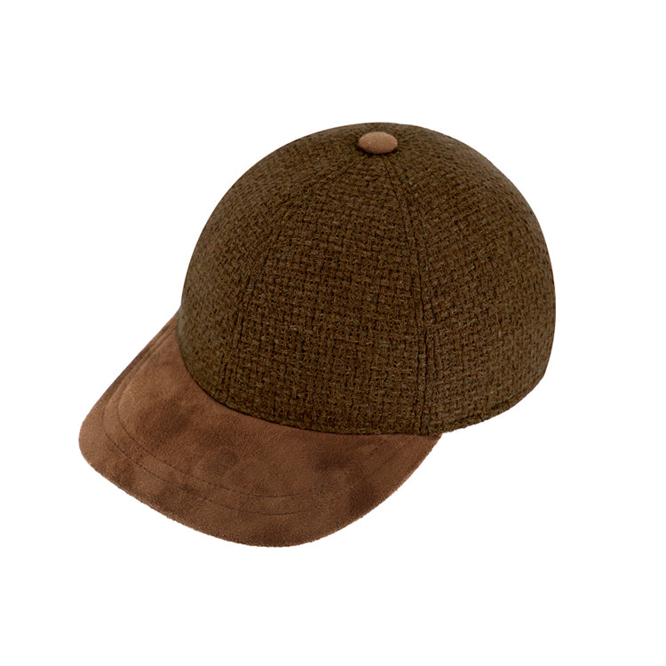 Fiebig Baseballcap Wollmix mit PU-Schirm Braun