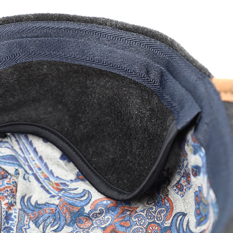 Fiebig Baseballcap Schurwolle mit Ohrenklappen Anthrazit – Innenansicht