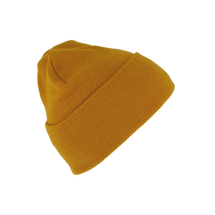 Fiebig Strickmütze Beanie recycelt – Curry