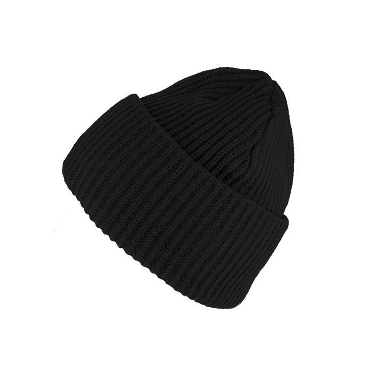 Fiebig Strickmütze Beanie Oversize – Schwarz