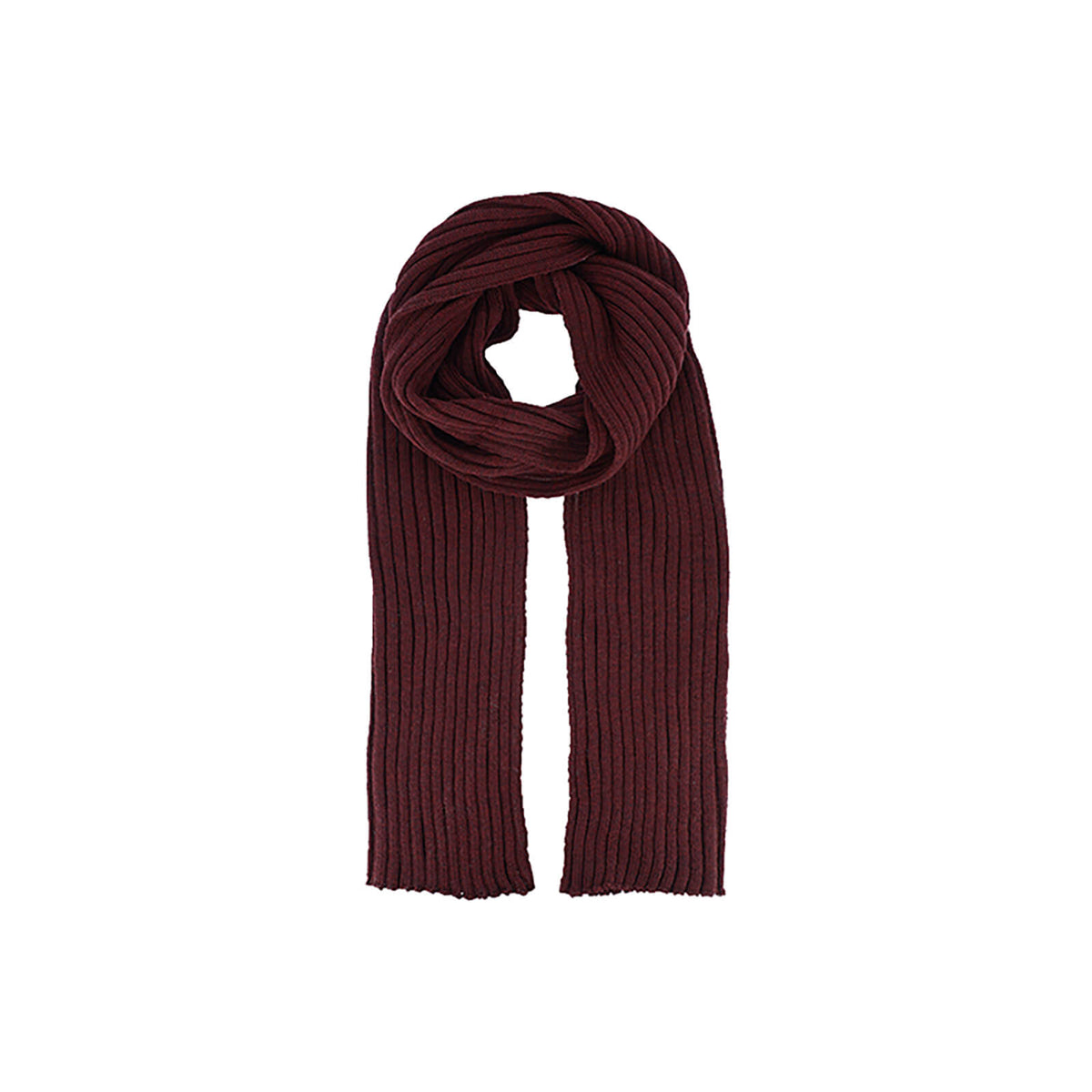 Fiebig Strickschal Merinowolle Rippenstrick uni