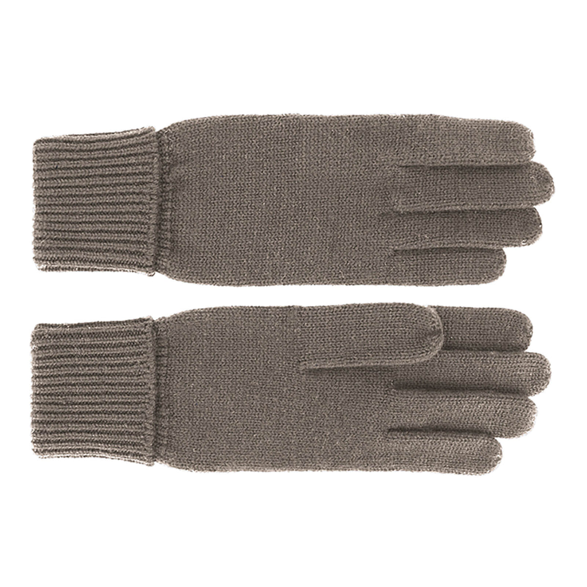 Fiebig Handschuhe Strick Merinowolle uni Taupe