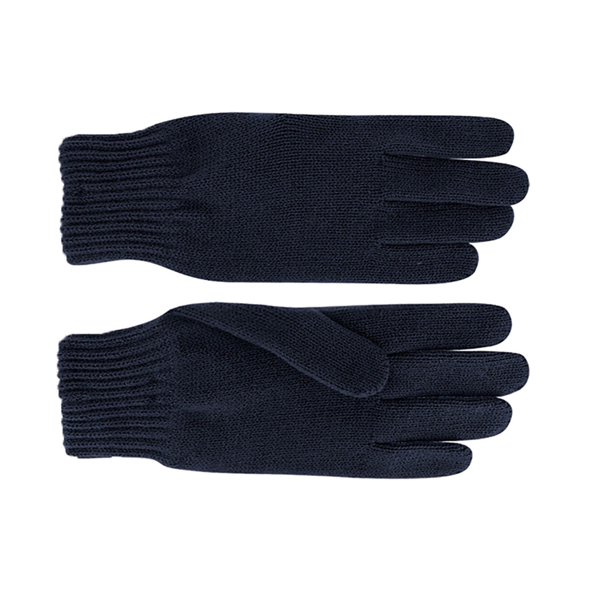 Fiebig Strickhandschuhe uni Marineblau