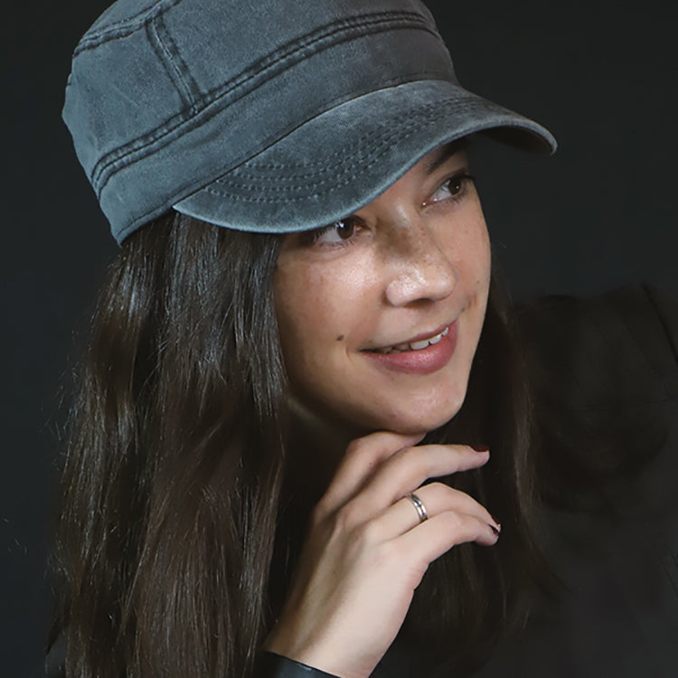 Fiebig Armycap gewaschene Baumwolle UV-Schutz – Modellbild