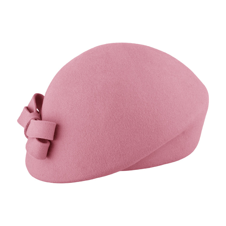 Fiebig Wollfilzhut Pillbox asymmetrisch uni – Malve