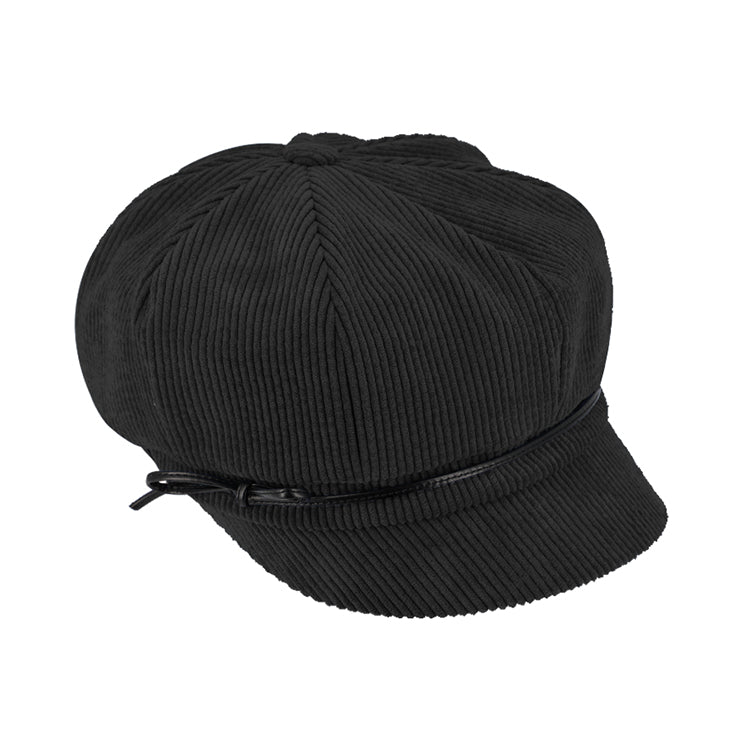 Fiebig Ballonkappe Cord uni – Schwarz