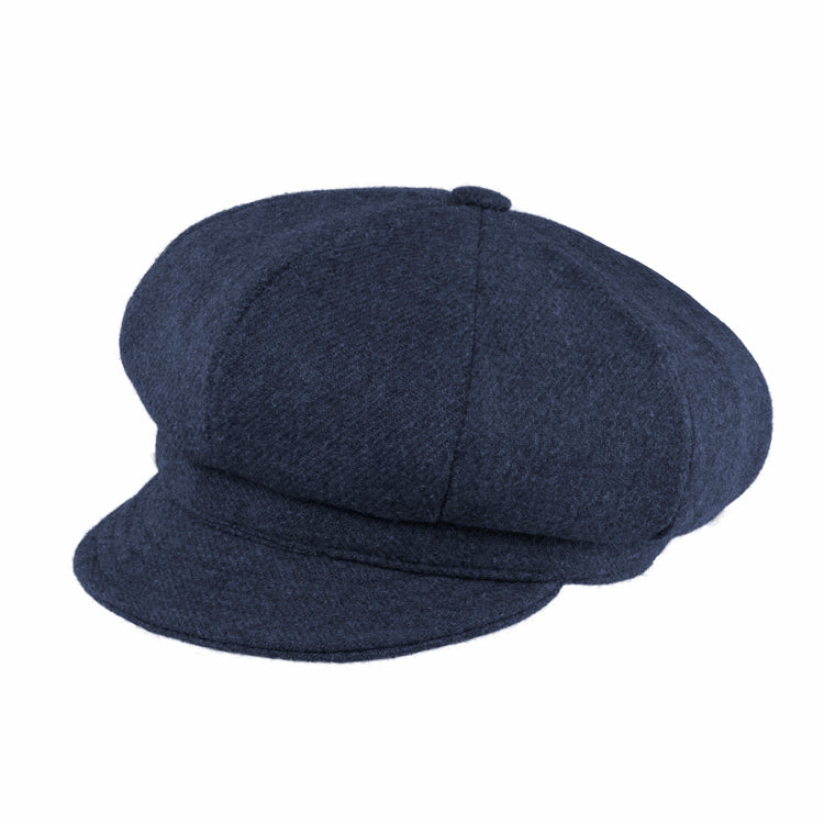 Fiebig Ballonkappe Shetland melange Marineblau