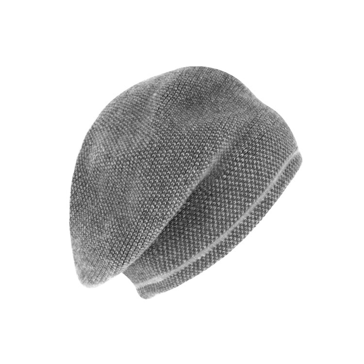 Fiebig Strickmütze Baske Wolle melange – Anthrazit
