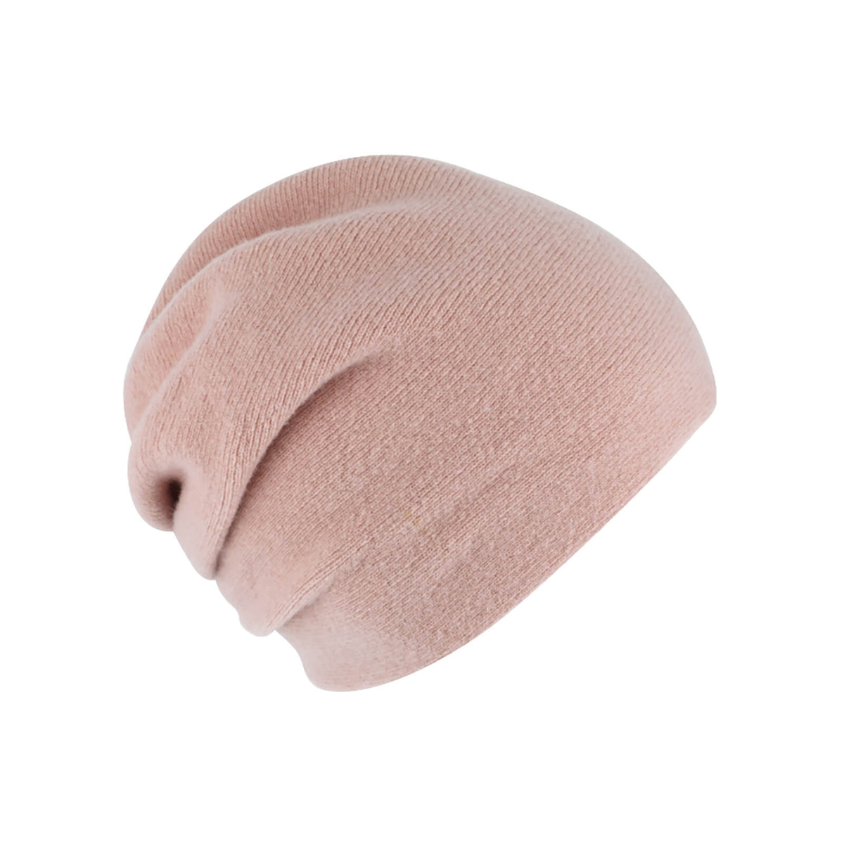 Fiebig Strickmütze Beanie Wolle uni einlagig mit Raffung