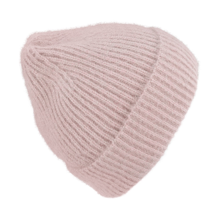 Fiebig Strickmütze Rippenstrick melange soft – Malve