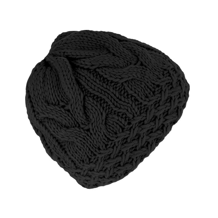 Fiebig Strickmütze Beanie uni – Schwarz