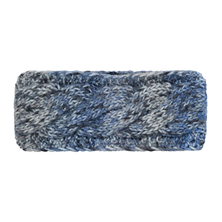 Fiebig Strickstirnband Zopfstrick melange – Jeansblau