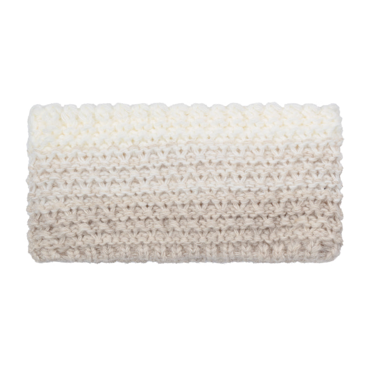 Fiebig Strickstirnband Wolle mehrfarbig melange – Natur