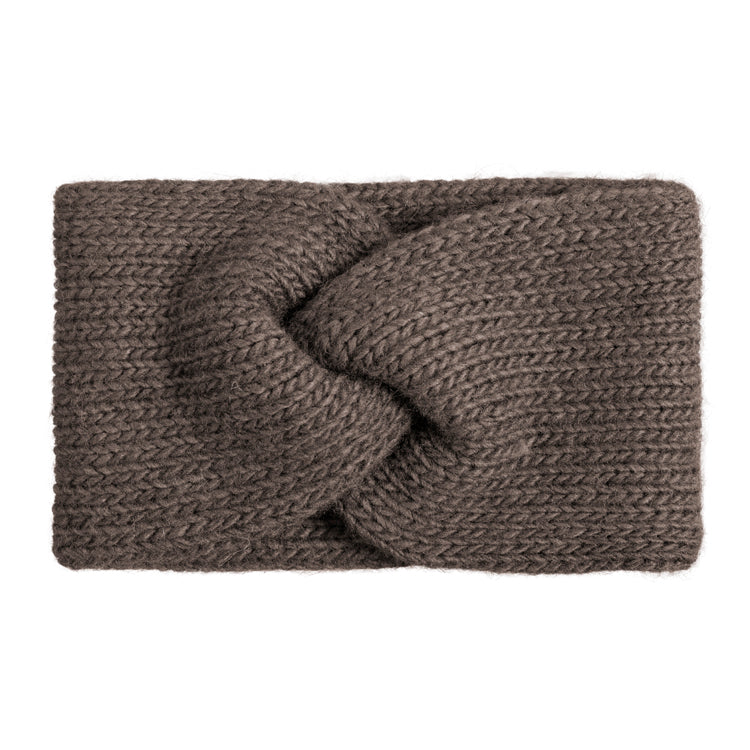 Fiebig Strickstirnband Wolle gedreht melange – Beige