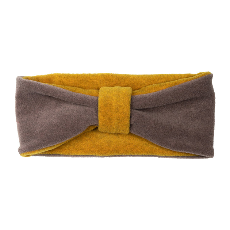 Fiebig Stirnband Fleece zweifarbig – Taupe