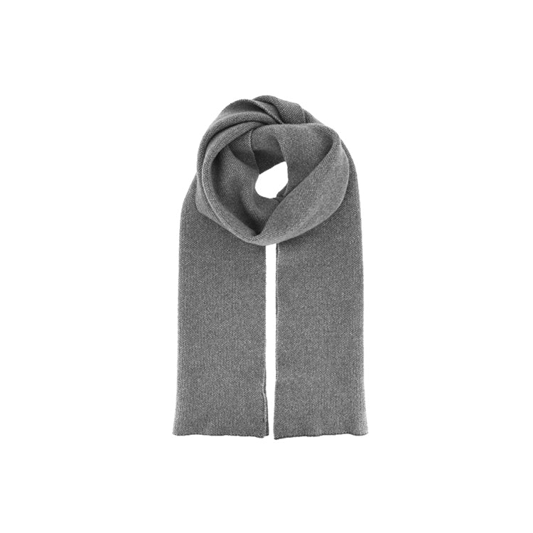 Fiebig Strickschal Wolle melange 170 x 27 cm – Anthrazit