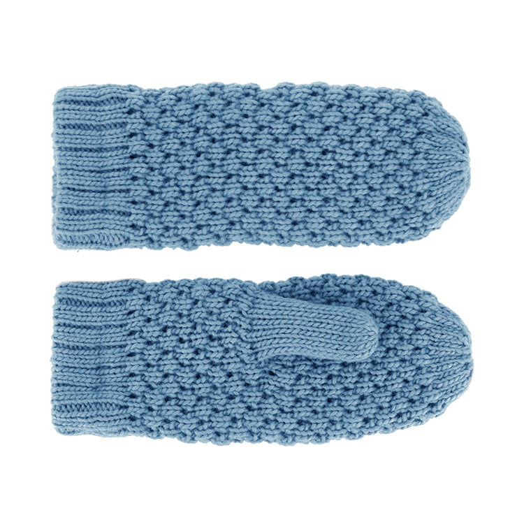 Fiebig Strickfäustlinge uni Jeansblau