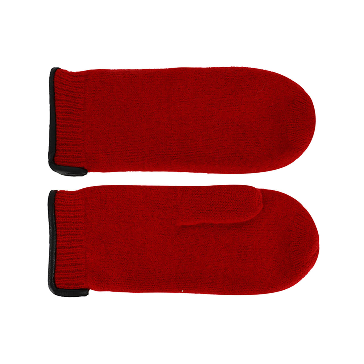 Fiebig Wollfäustling uni mit Lederkante