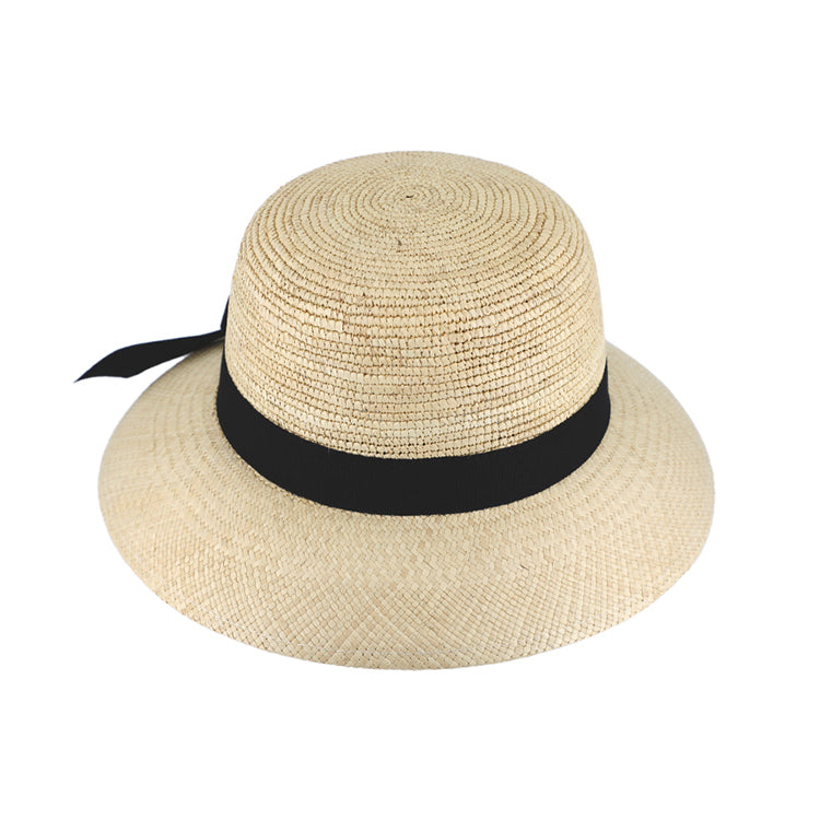 Fiebig Panamahut Glocke Crochet mit Ripsband Natur