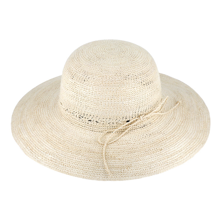Fiebig Panamahut Glocke Crochet mit Schleifen-Garnitur Natur