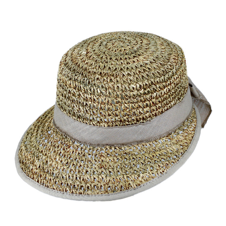 Fiebig Strohhut Schute Seegras Crochet Natur