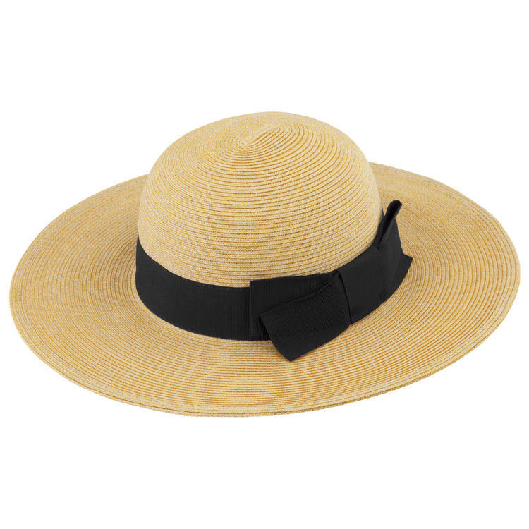 Fiebig Papierhut Glocke uni breites Ripsband mit Schleife Beige