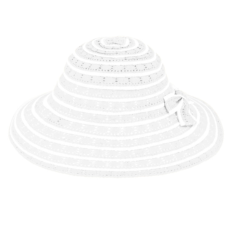 Fiebig Papierhut Glocke Baumwollspitze und Schleife Weiss