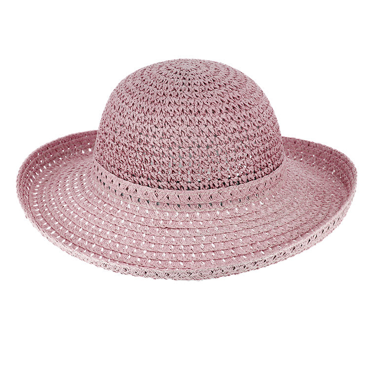 Fiebig Papierhut Glocke Kopfteil Crochet mit Aufschlag uni Malve