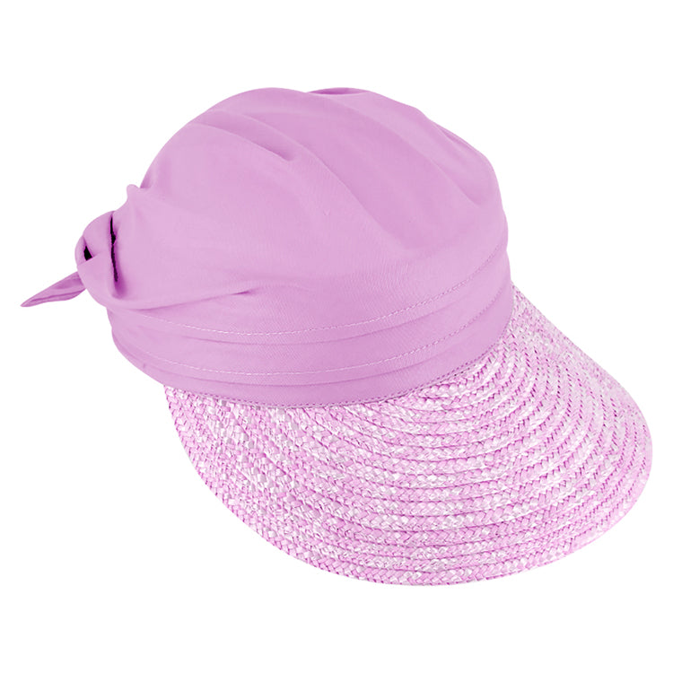 Fiebig Visor Stroh mit Stoffkrone – Flieder