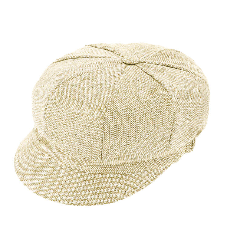 Fiebig Ballonkappe Seide Tweed UV-Schutz Beige