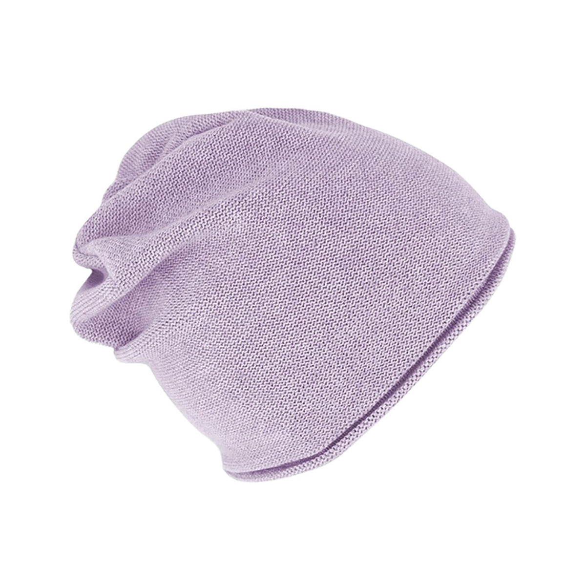 Fiebig Strickmütze Beanie Baumwolle uni mit Rollrand GOTS
