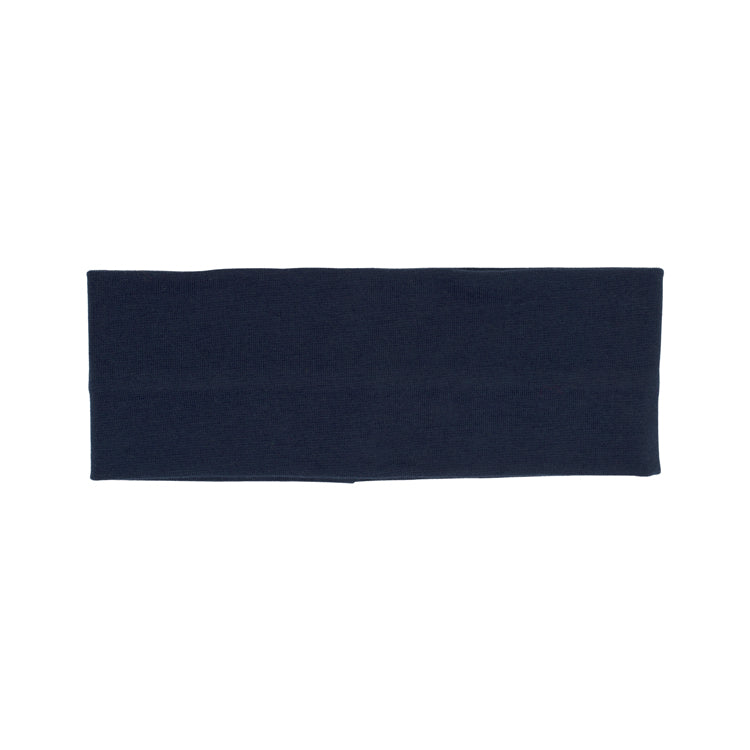Fiebig Jersey-Stirnband zweilagig uni GOTS – Marineblau