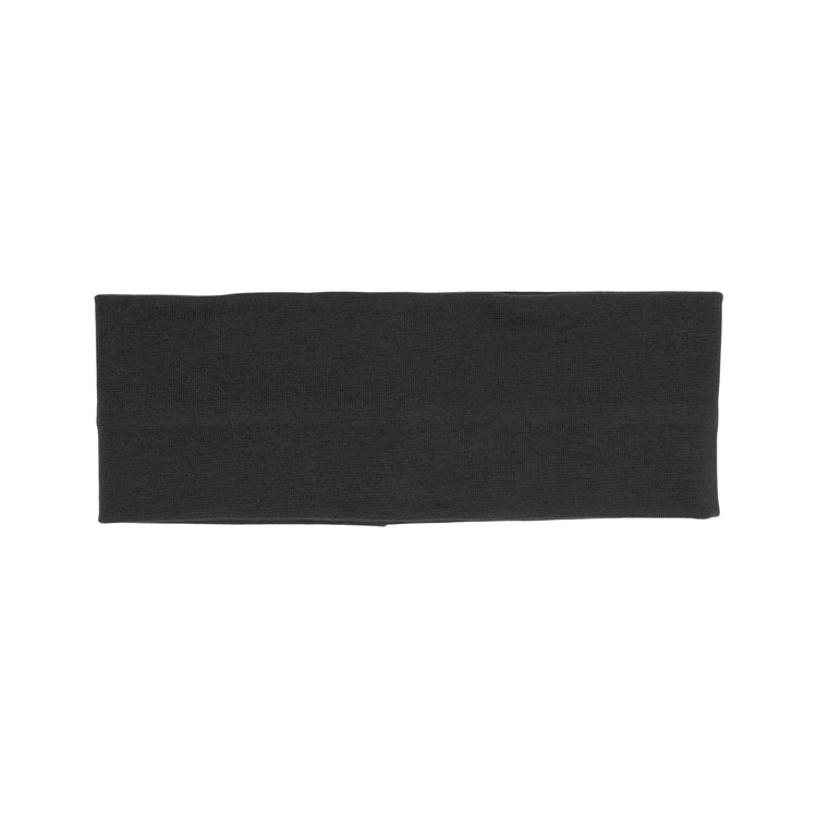 Fiebig Jersey-Stirnband zweilagig uni GOTS – Schwarz