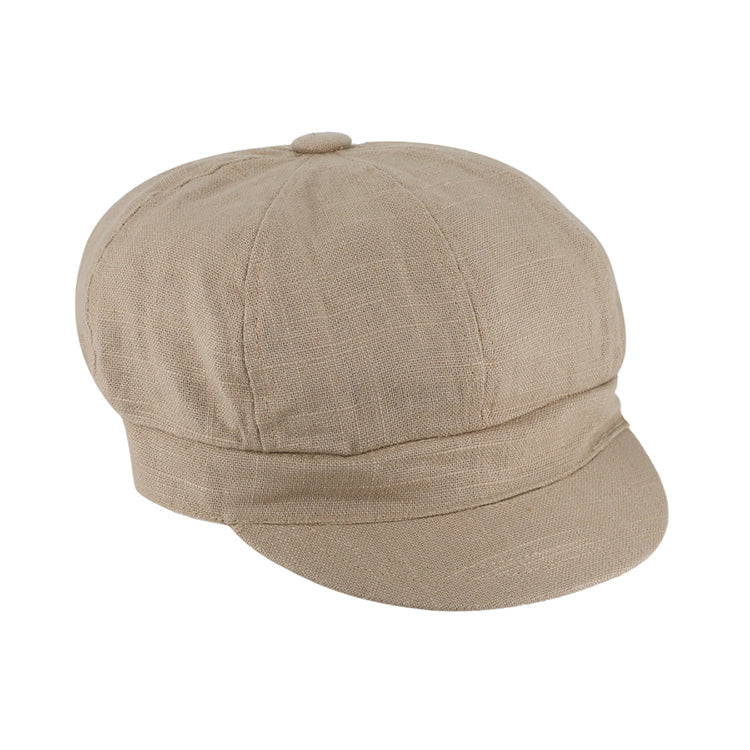 Fiebig Ballonkappe Ramie uni Beige – Gesamtansicht
