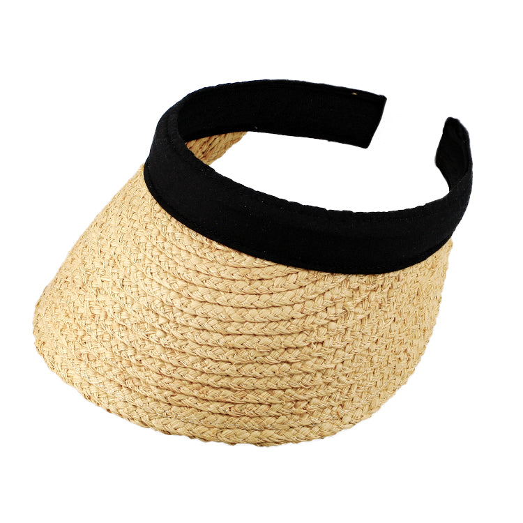 Fiebig Visor Strohschild mit textilem Band Natur