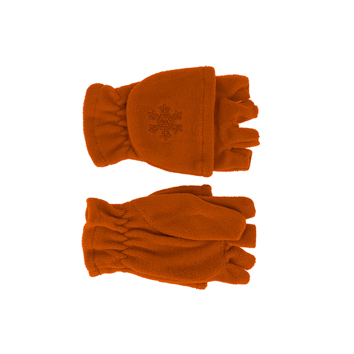 Fiebig Handschuhe Fleece uni mit Fingerklappe Zimt