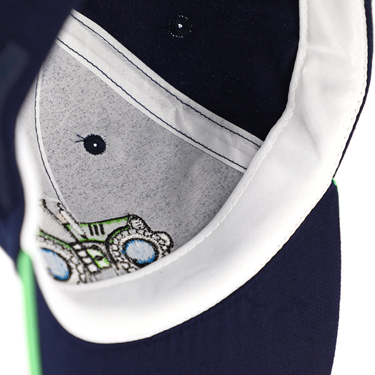 Fiebig Baseball Cap zweifarbig mit Stickerei UV Schutz Kiwi – Innenansicht