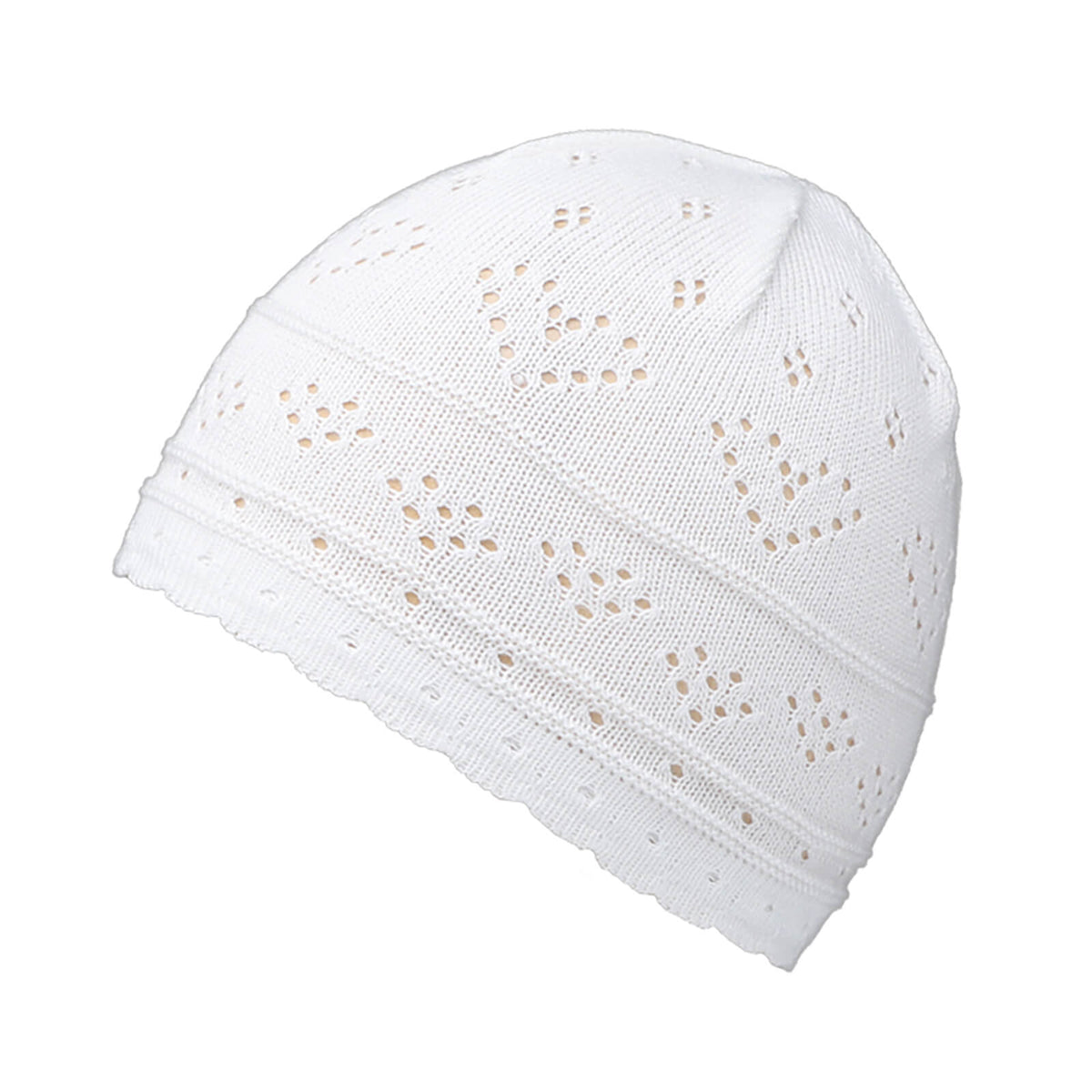 Fiebig Strickmütze Beanie Baumwolle uni Natur