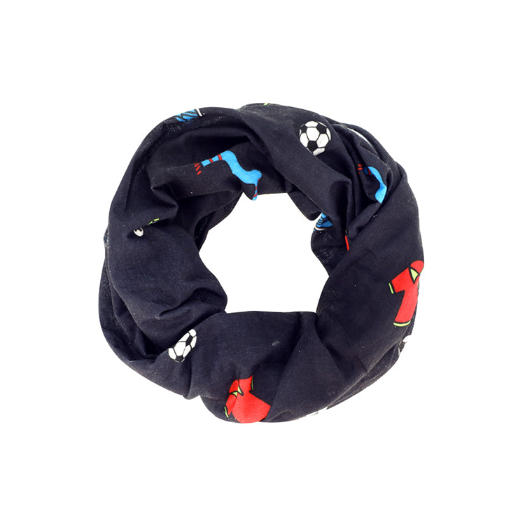 Fiebig Multifunktionstuch Fußballprint – Marineblau