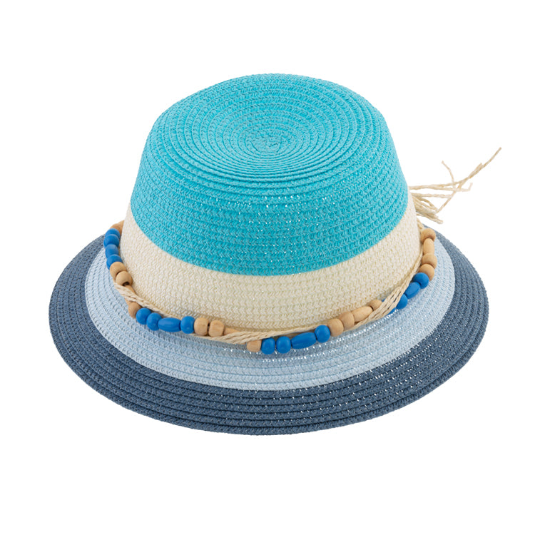 Fiebig Papierhut Glocke vierfarbig Perlenband Marineblau